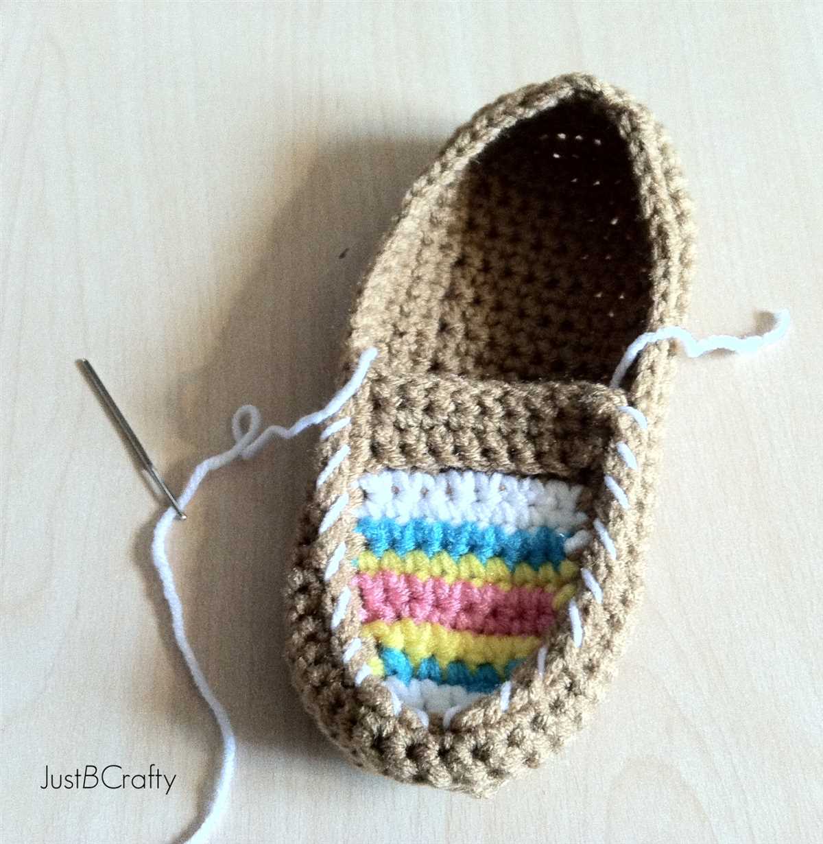 Knit moccasin pattern