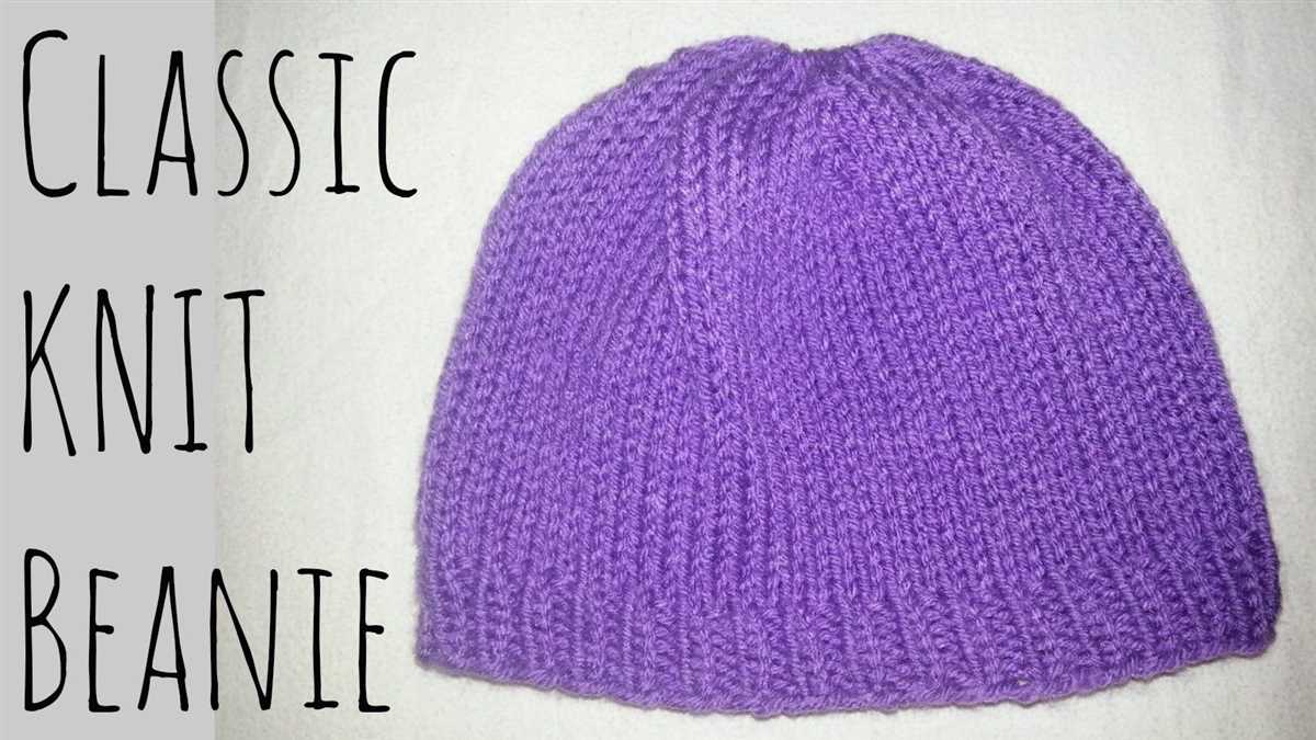 Cuffed beanie knitting pattern
