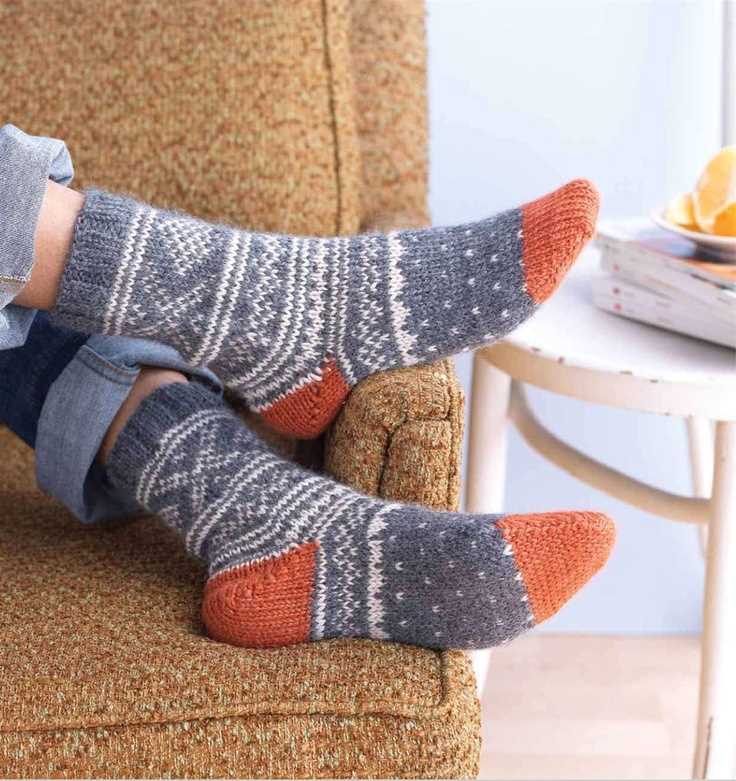 Male socks knitting pattern