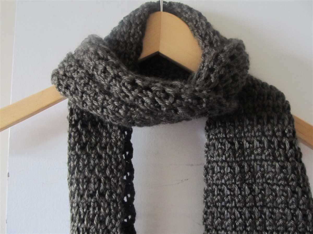 Male knitted scarf pattern