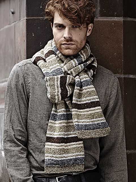 Male knitted scarf pattern