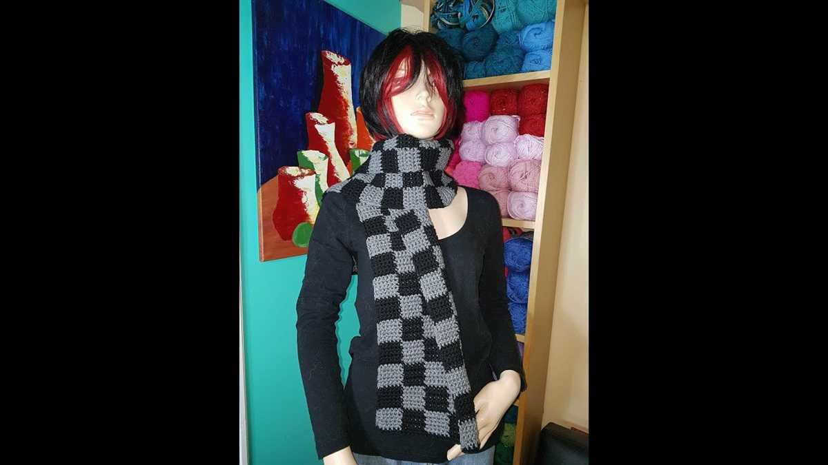 Masculine scarf knitting pattern