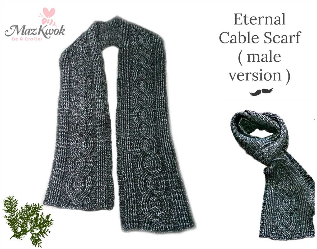 Masculine scarf knitting pattern