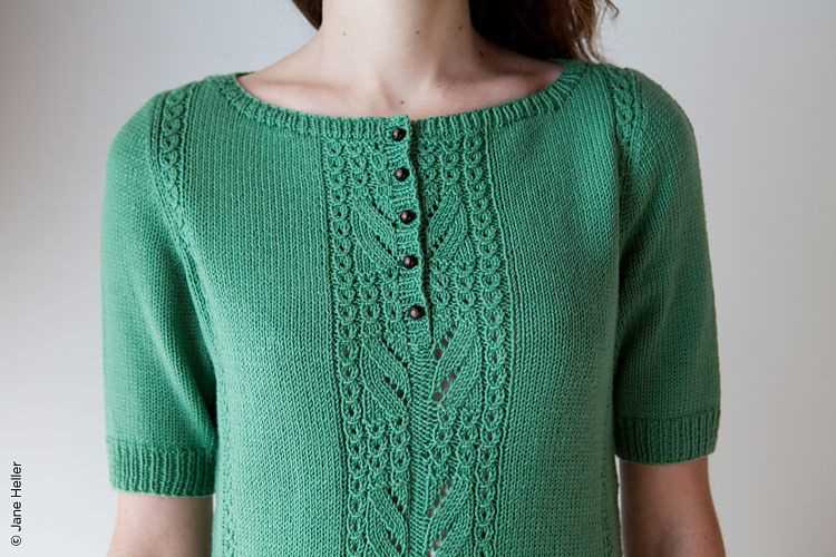 Side button sweater knitting pattern