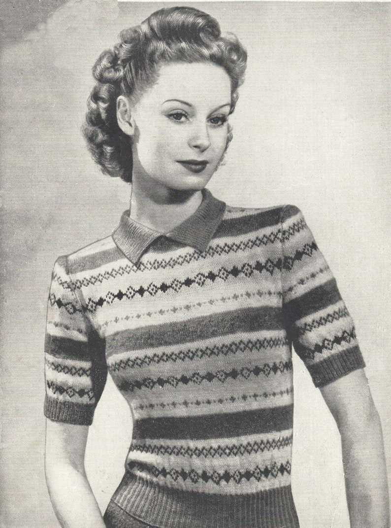 Short sleeve jumper knitting pattern