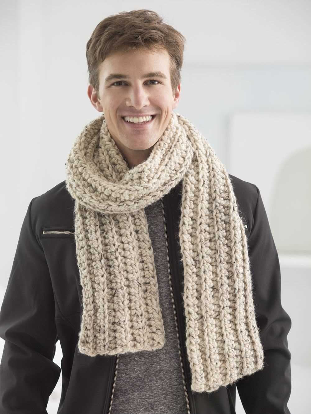 Men's knit scarf pattern