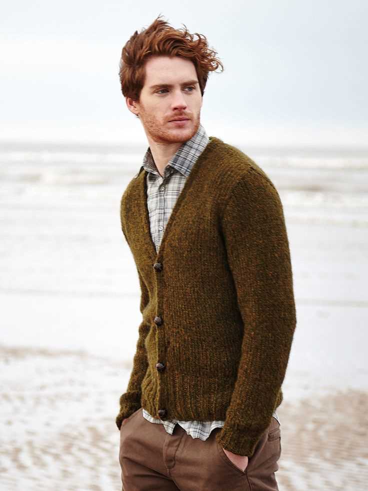 Men's knitted cardigan pattern