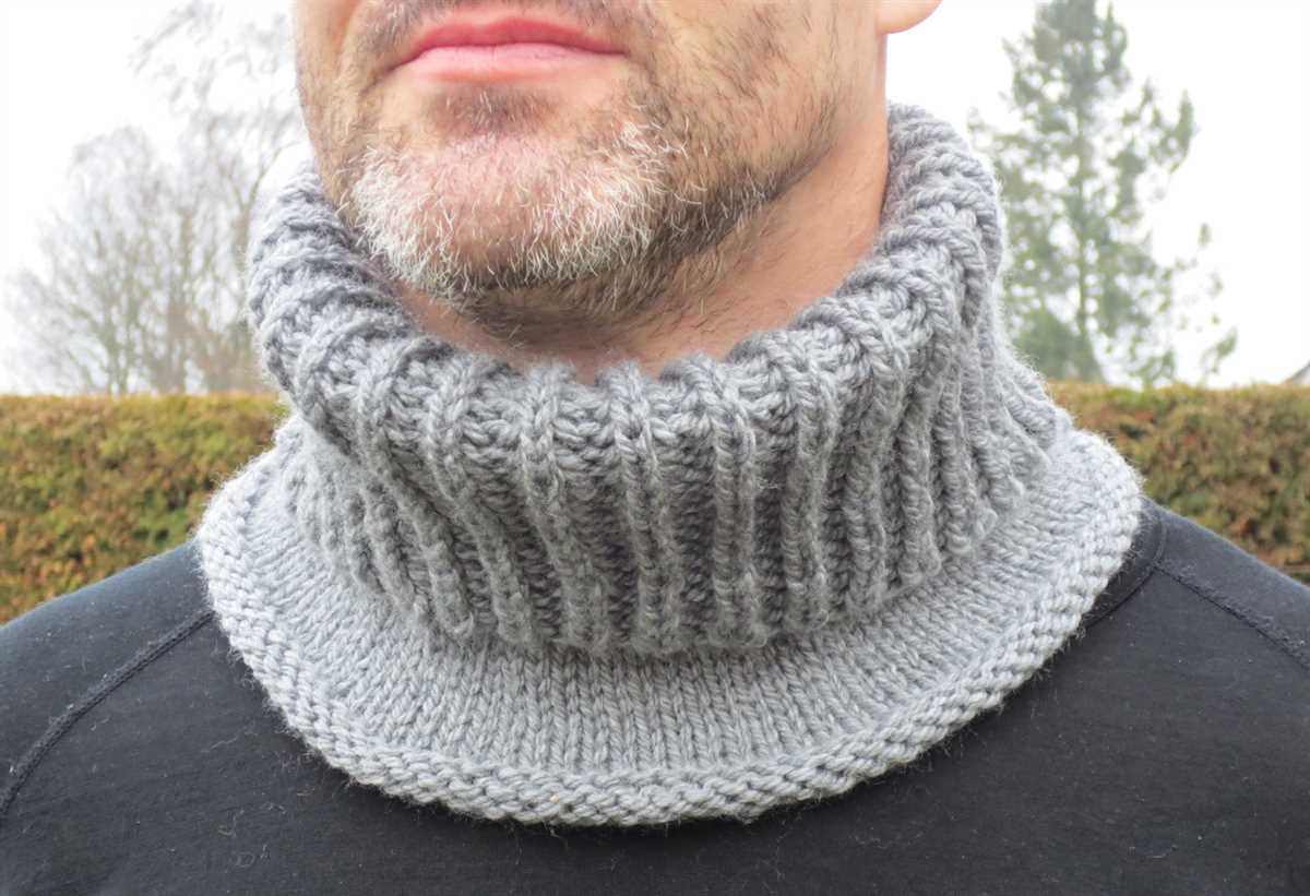 Men's snood knitting pattern free
