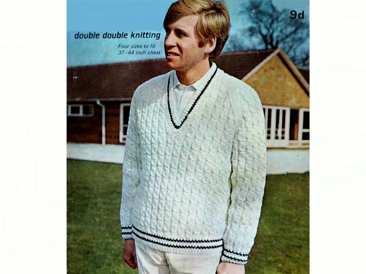 Knit your own v-neck sweater for men Men's v-neck sweater knitting pattern