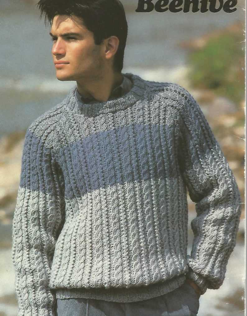 Knit a Cozy and Stylish Chunky Sweater for Men Men's chunky knit sweater pattern