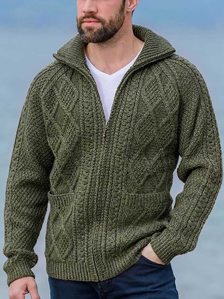 Men's knitted cardigan pattern