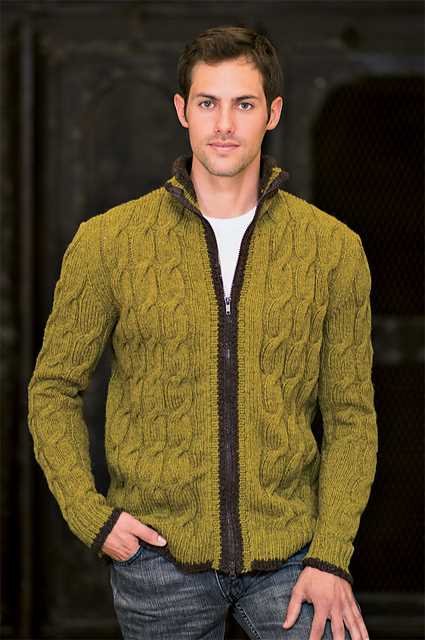 Men's knitted cardigan pattern