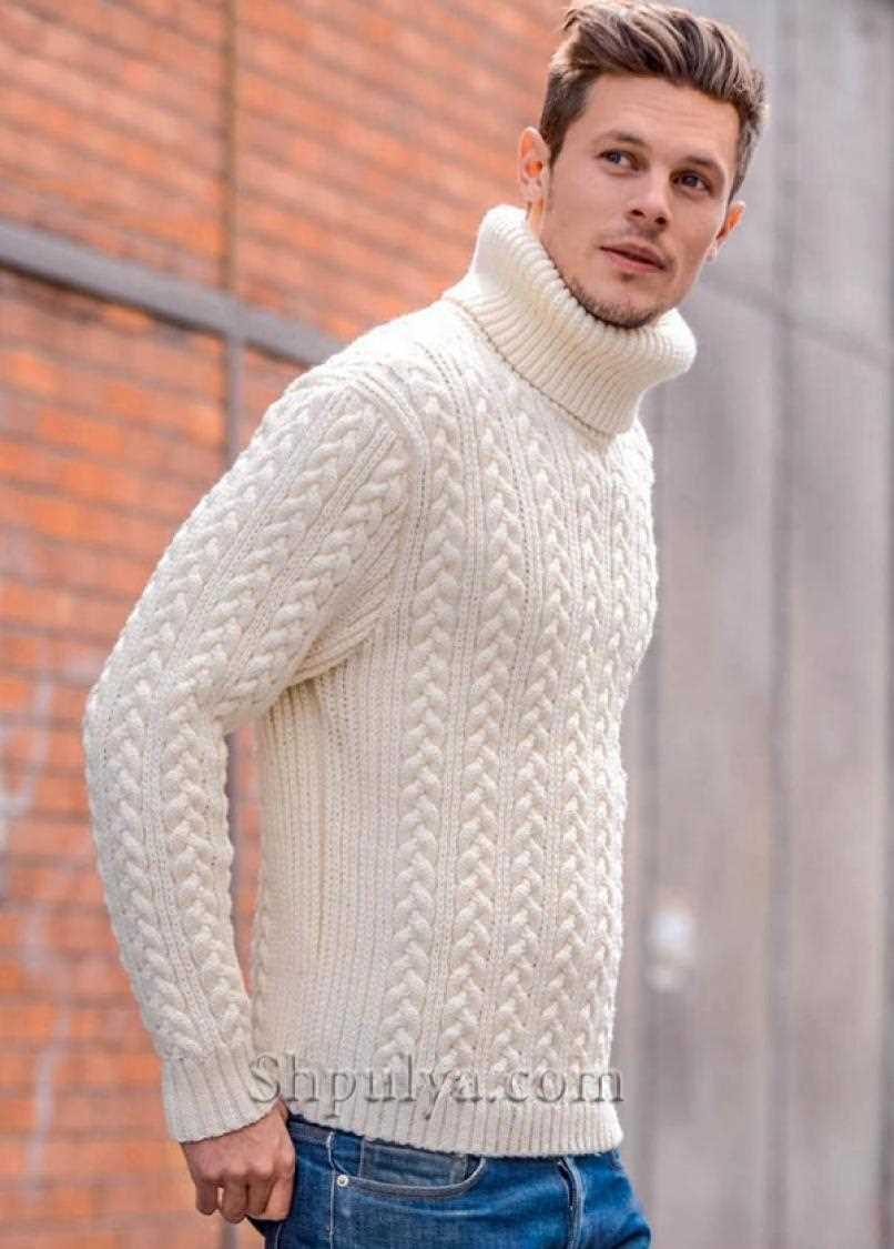 Men's turtleneck knitting pattern
