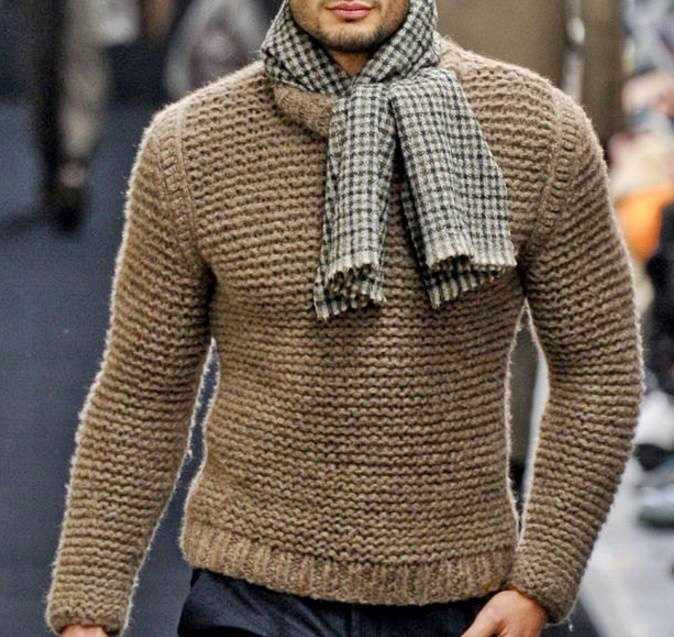 Men's turtleneck knitting pattern