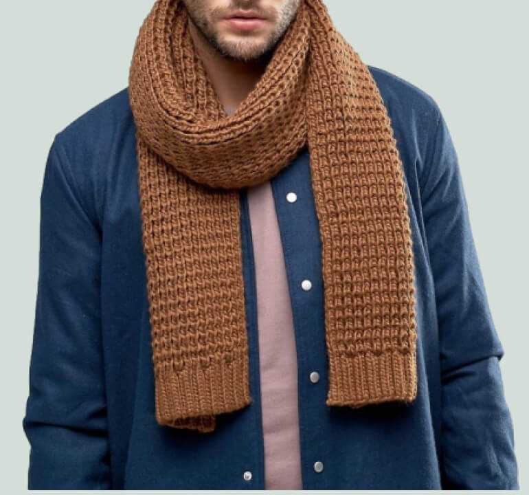 Mens knitted scarf pattern