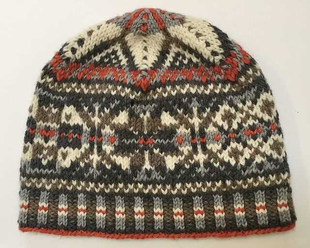Mens fair isle hat knitting pattern