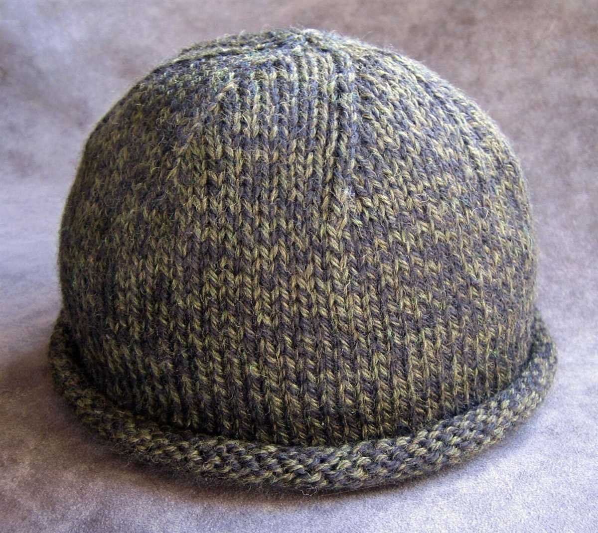 Stylish and Cozy - Knit a Hat for Men Using Worsted Weight Yarn Mens knit hat pattern worsted weight yarn