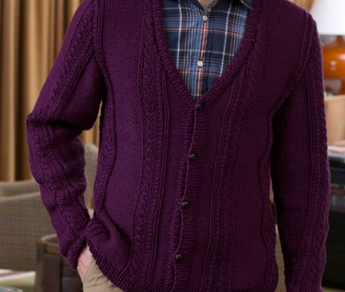 Mens knitted cardigan patterns free