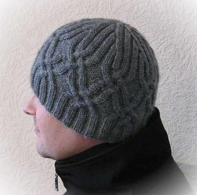 Mens knitted hat pattern in the round