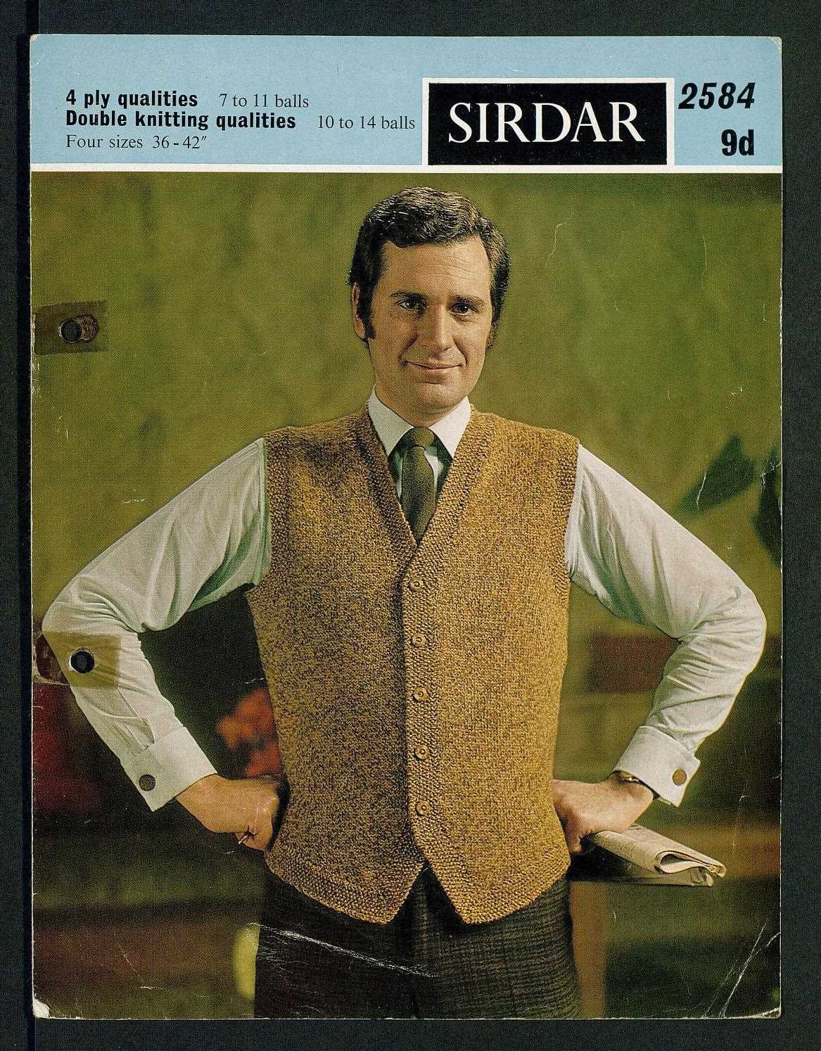 Mens knitted waistcoat pattern