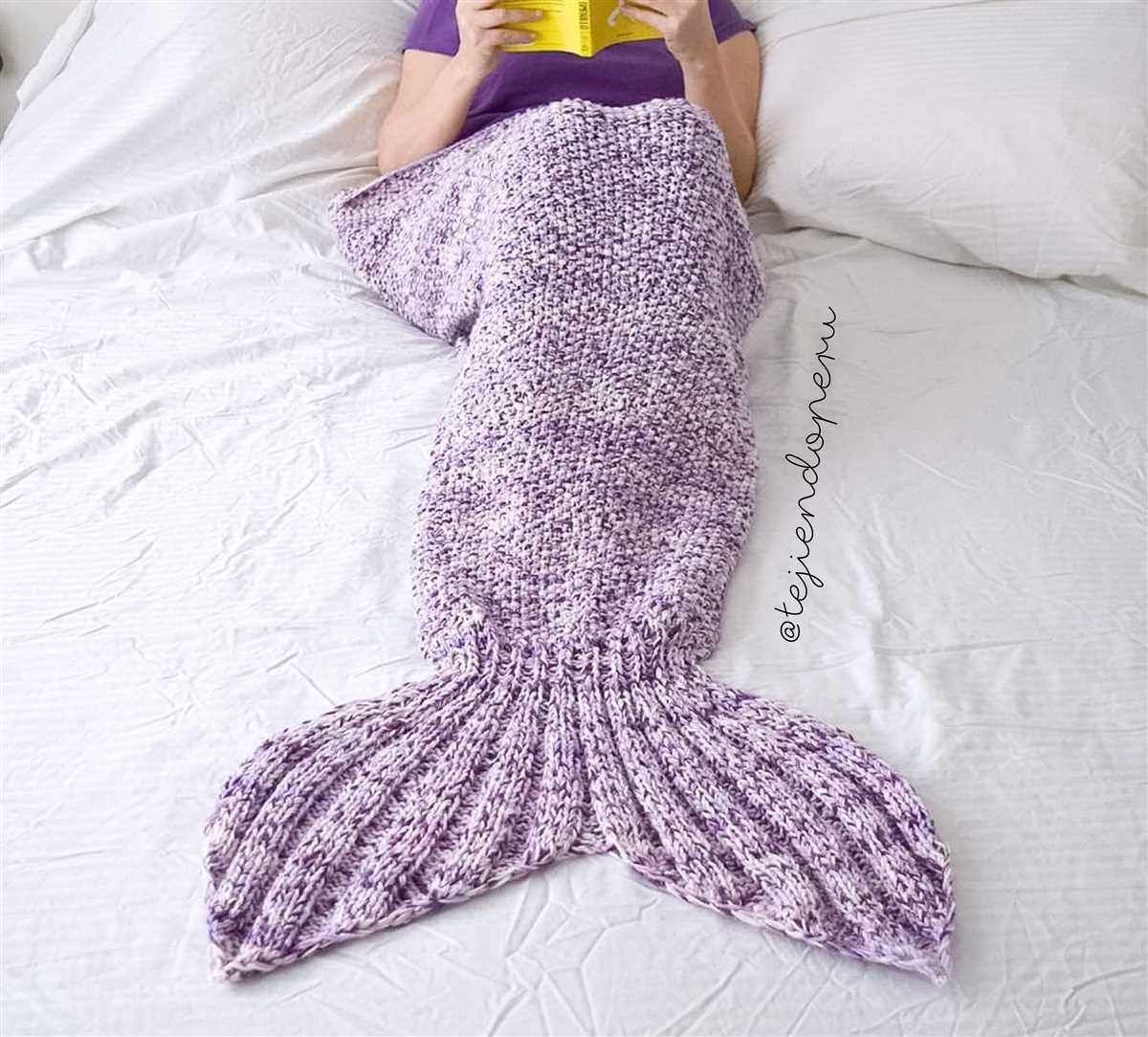 Mermaid tail knitting pattern for adults