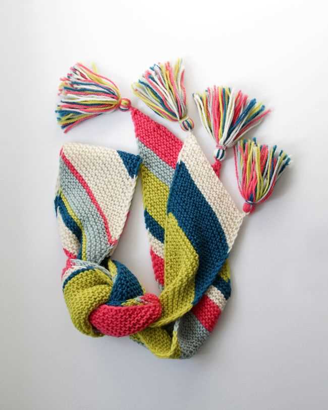 Bias knit scarf pattern