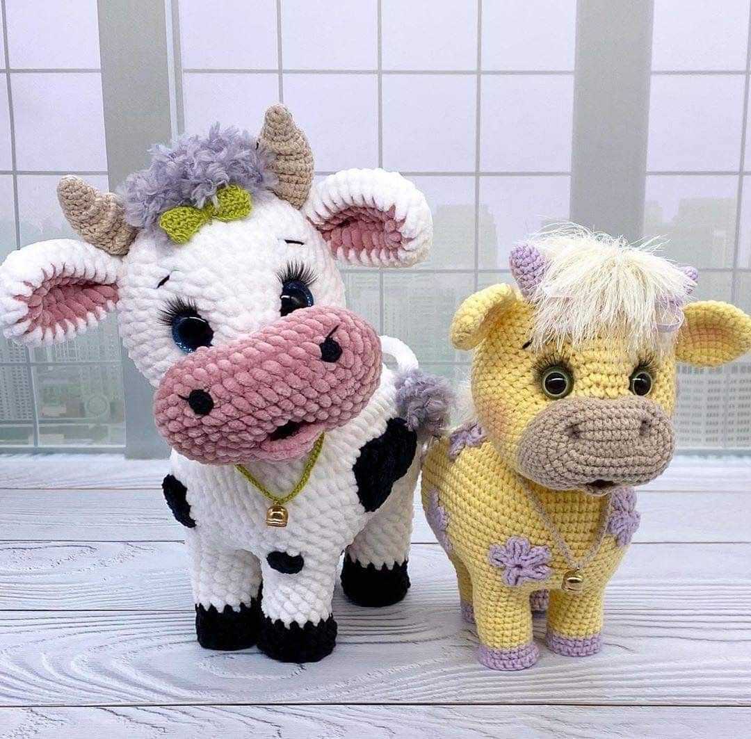 Knitted cow pattern free