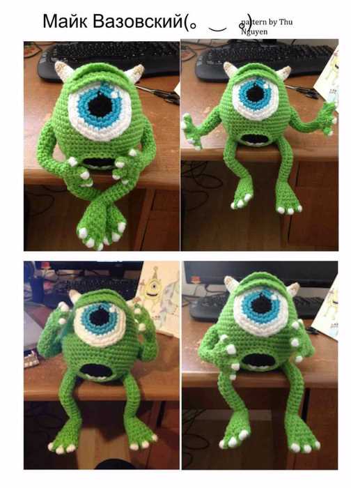 Mike wazowski knitting pattern