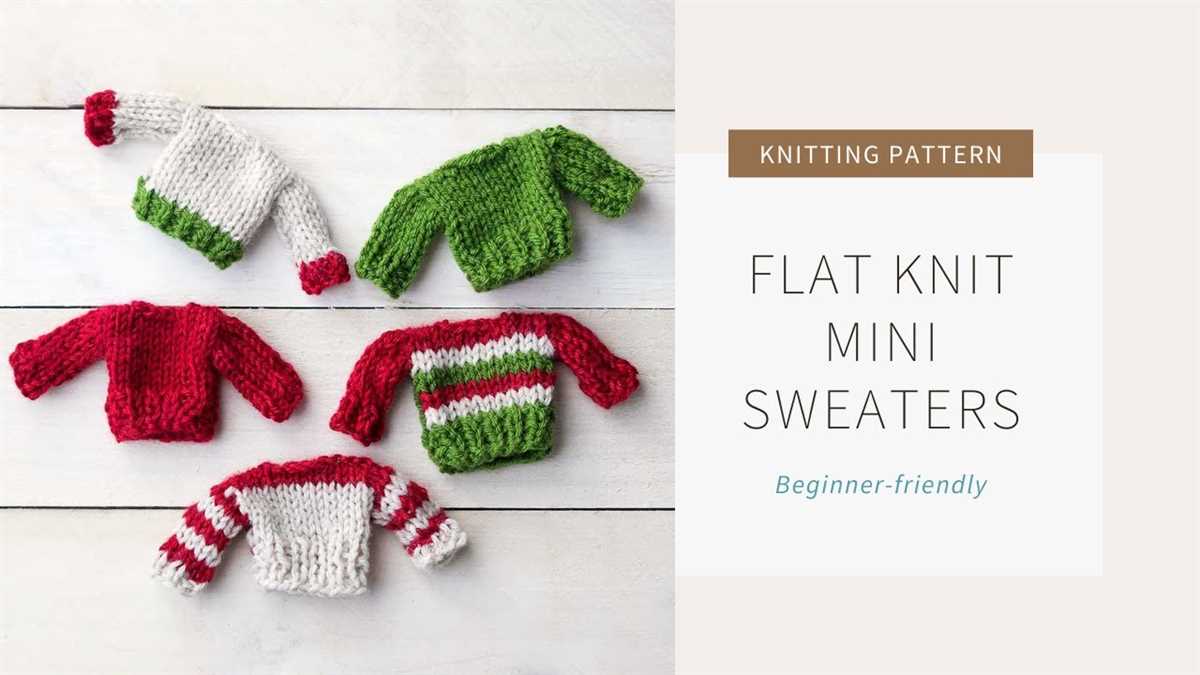 Mini sweater ornament knitting pattern