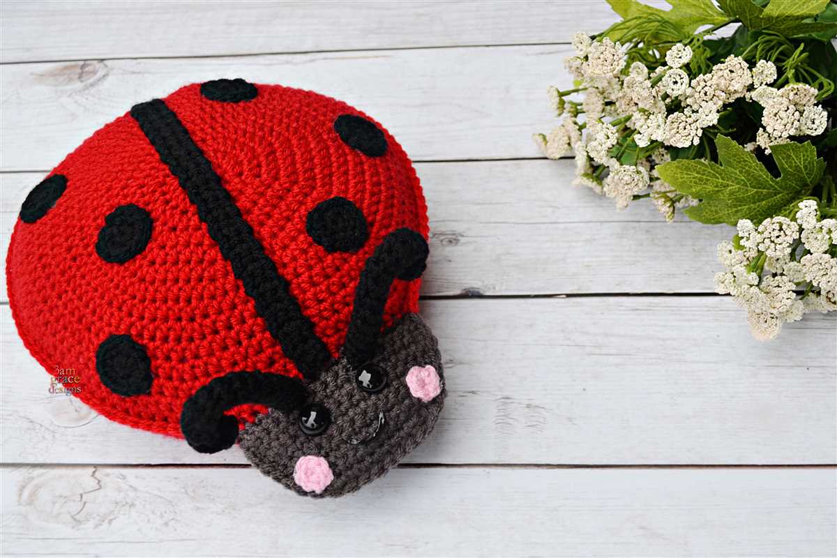 Ladybug hat knitting pattern