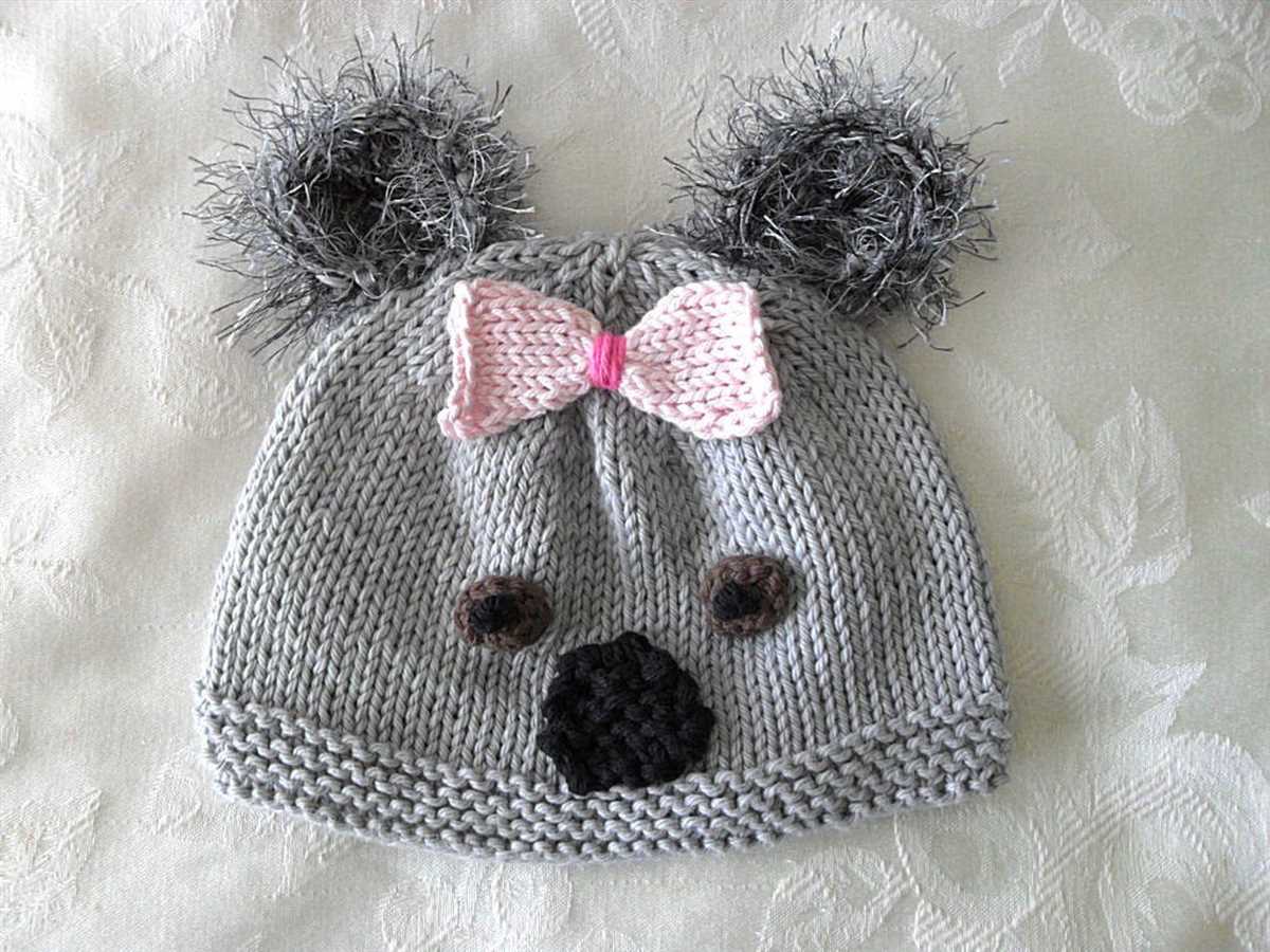 Koala hat knitting pattern