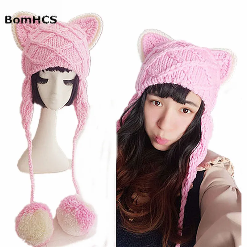 Knit cat ear beanie pattern
