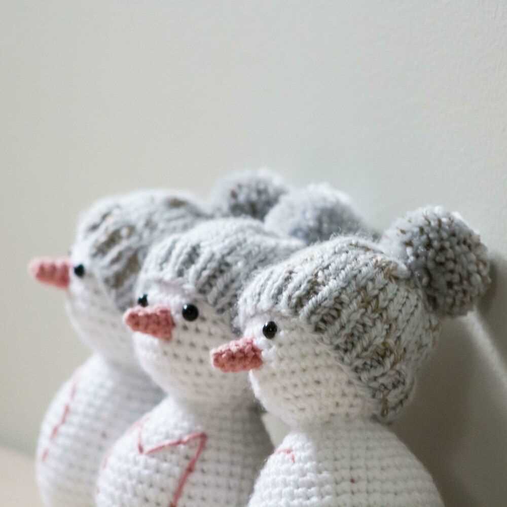 Knitting pattern for snowman