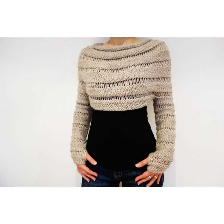 Chunky cropped sweater knitting pattern free