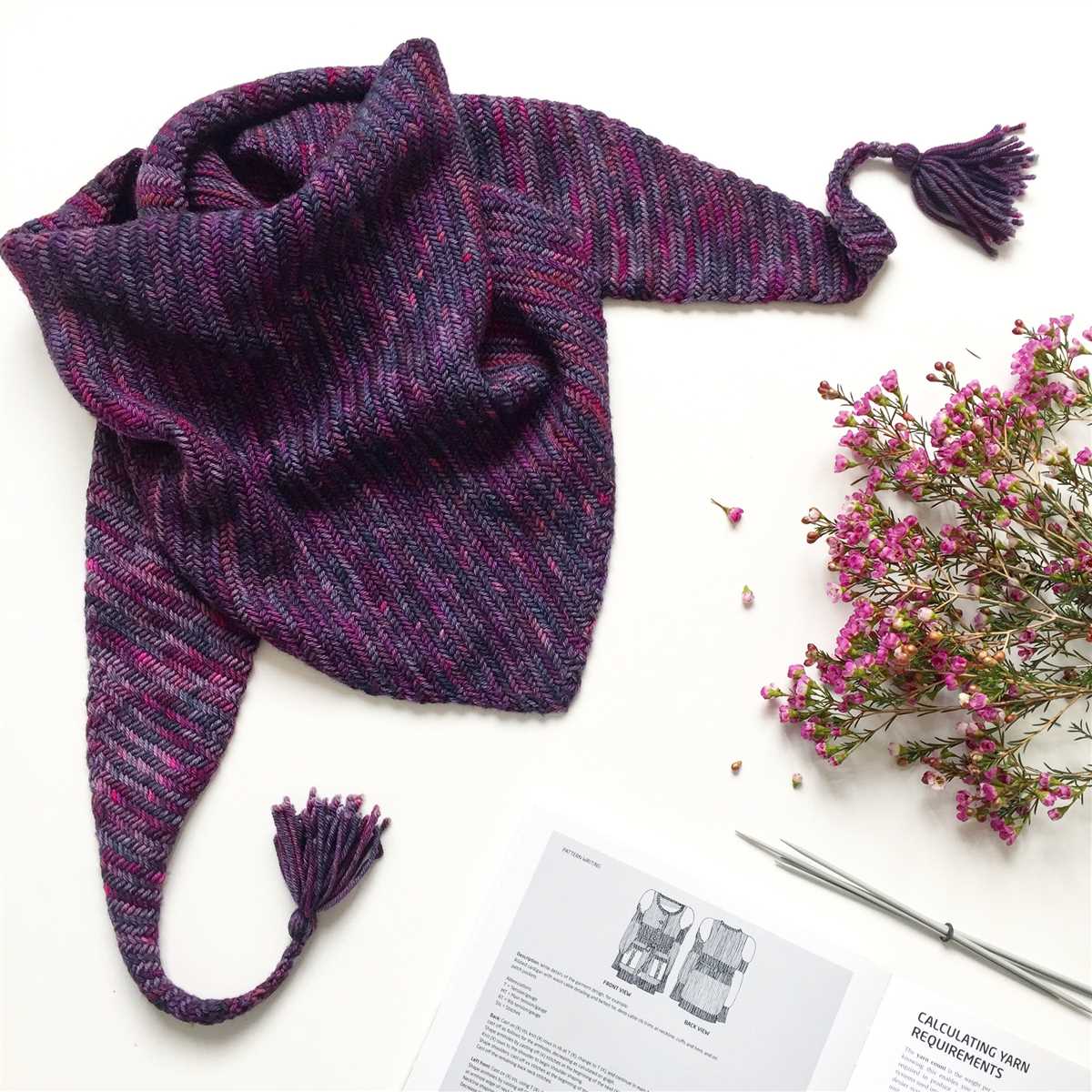 Basic knitted scarf pattern