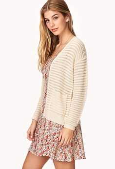 Forever 21 patterned knit cardigan