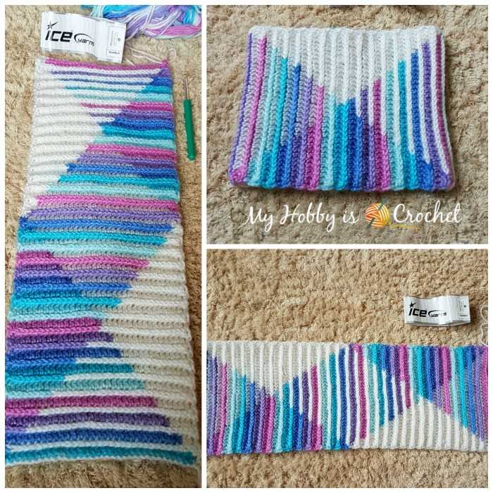 Knit scarf pattern variegated yarn
