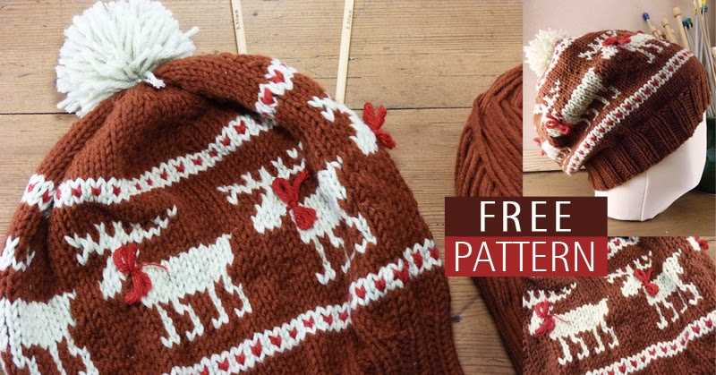 Moose hat knitting pattern