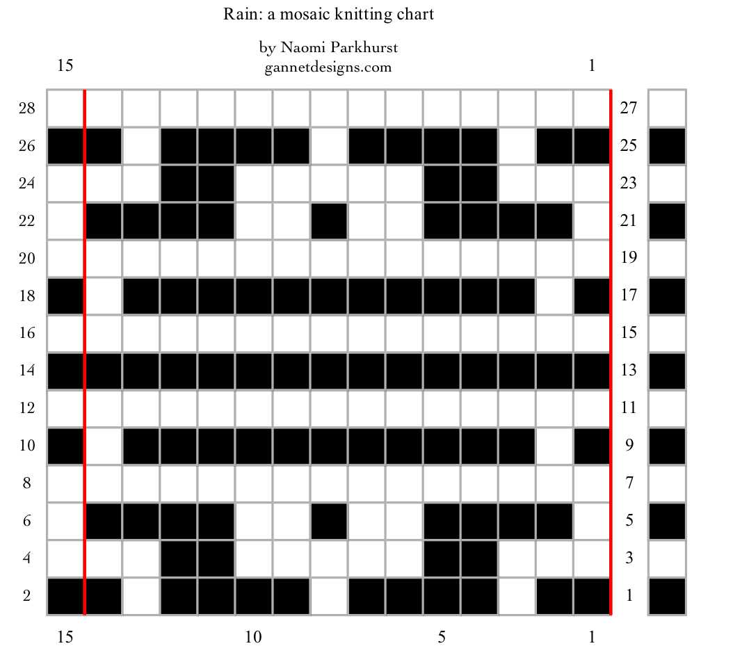 Mosaic knit pattern
