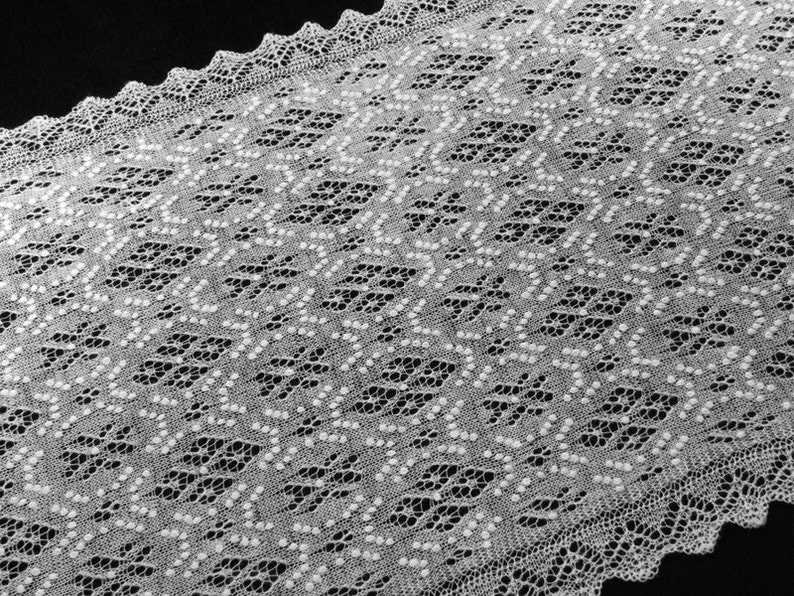 Mosaic shawl knit pattern