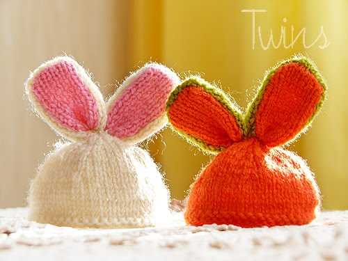 Knitted easter bunny hat pattern