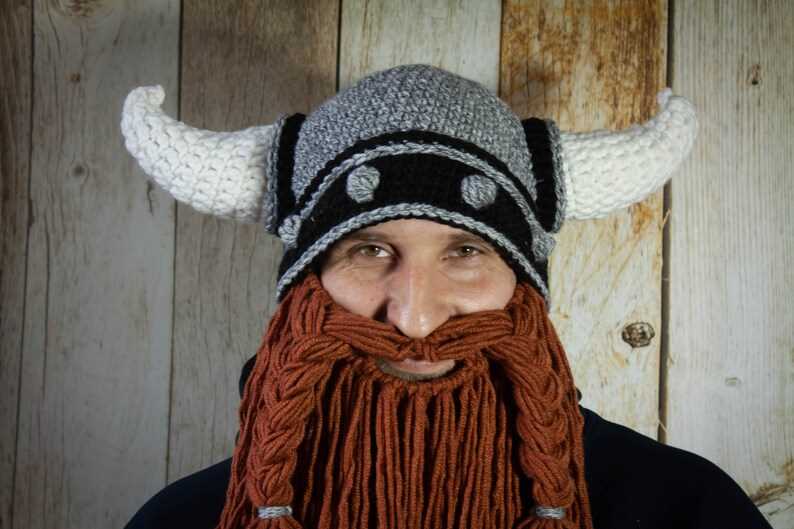 Knitting pattern viking helmet and beard