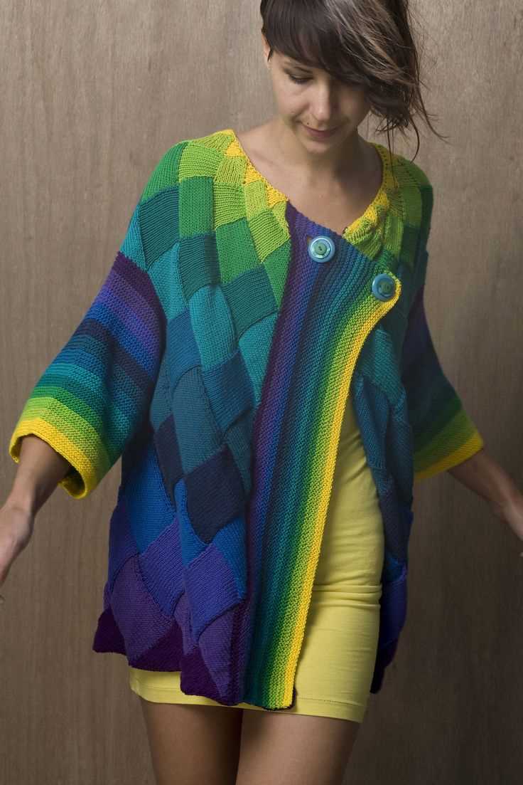 Multi coloured cardigan knitting pattern