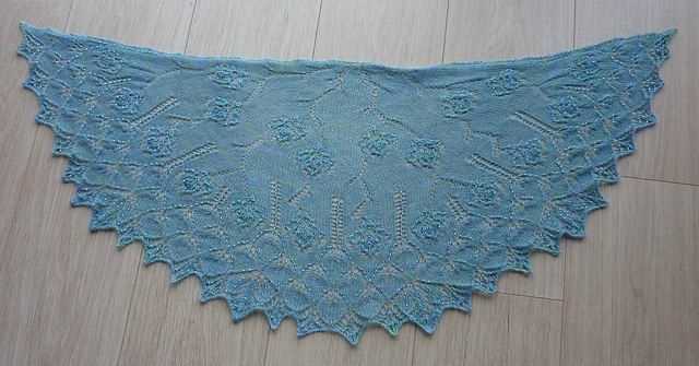 Evening shawl knitting pattern