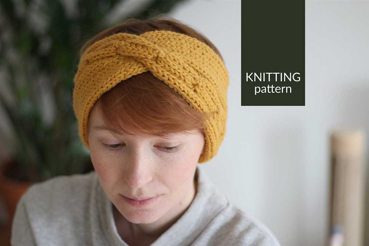 Knit headband with twist pattern