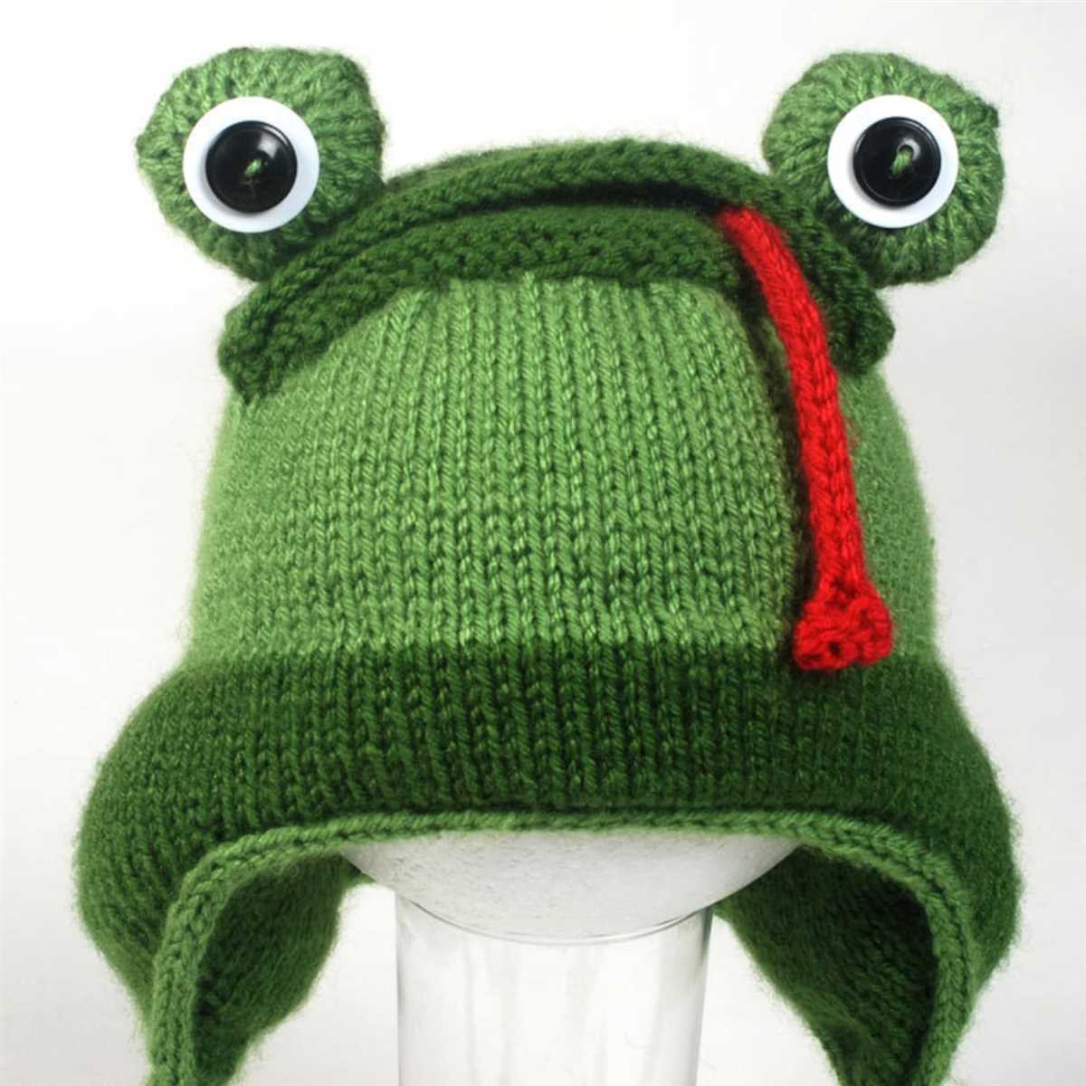 Free frog hat knitting pattern