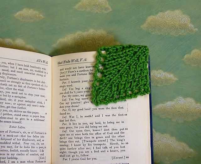 Knit bookmark pattern free