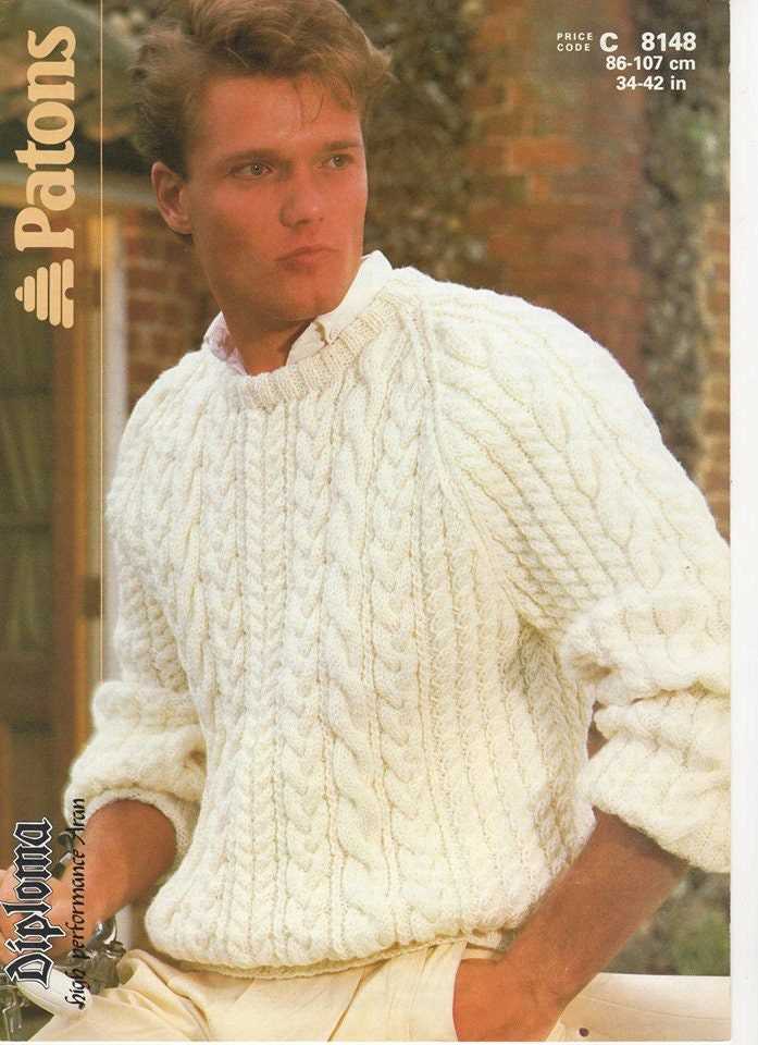 Mens aran sweaters knitting patterns