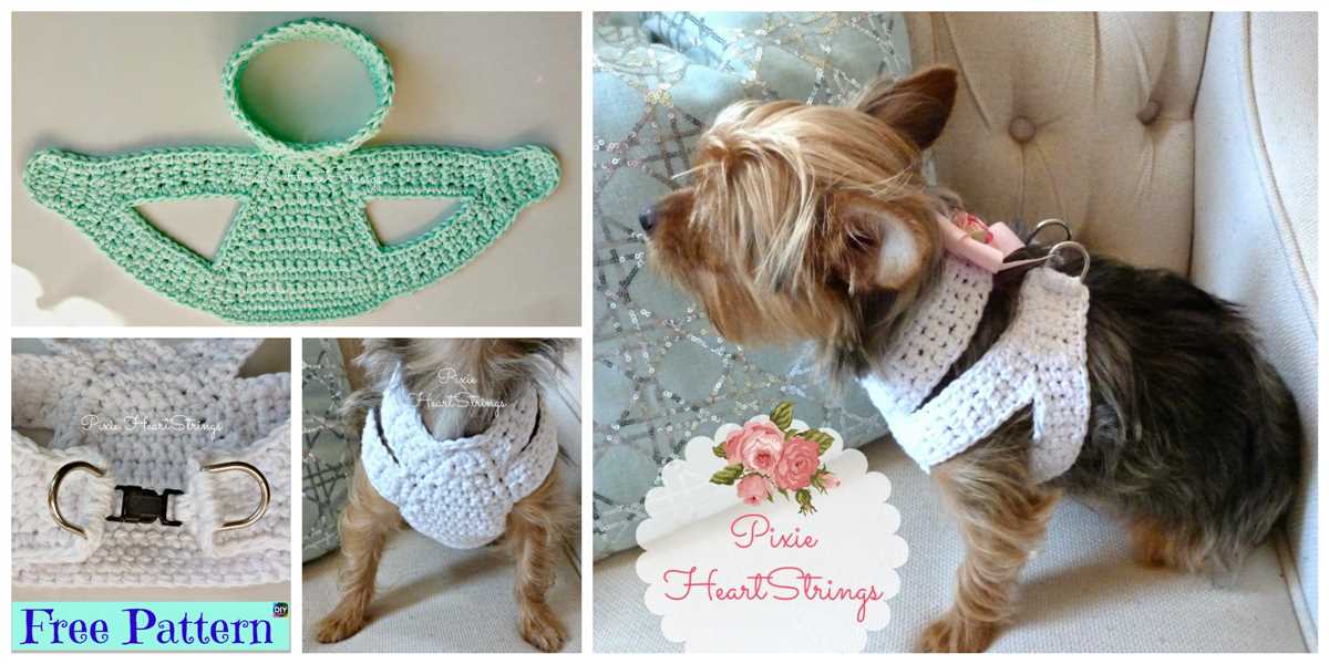 Knitted dog harness pattern