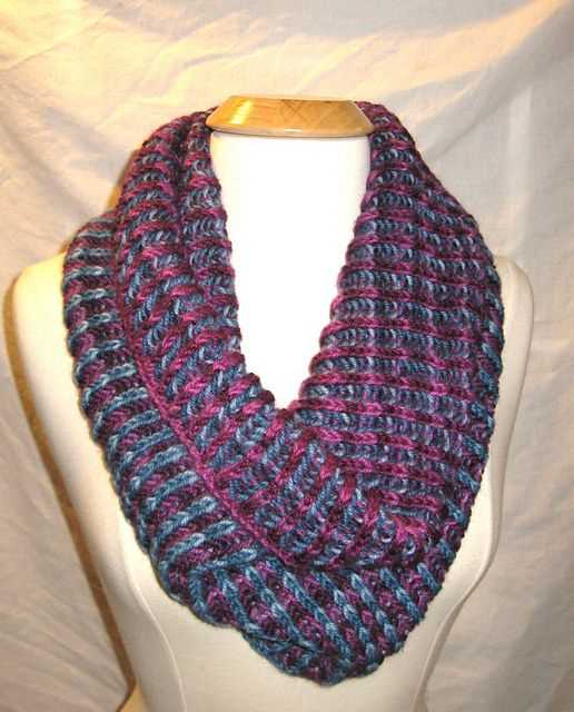 Brioche cowl knitting pattern